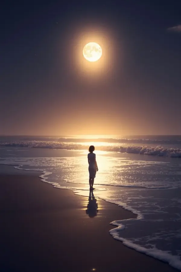 独自在夜晚的海边 电影封面